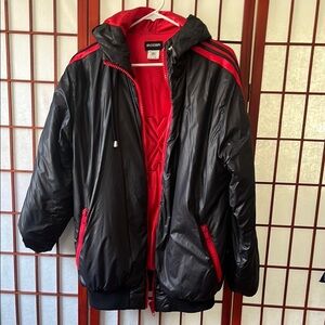 Boxer Black and Red Puffer Jacket